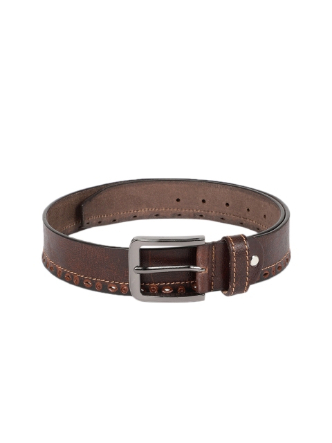 

SPYKAR Men Brown Textured Leather Belt