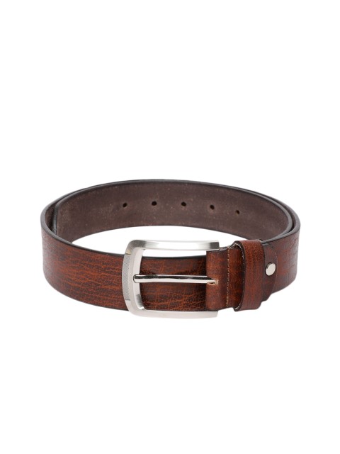 

SPYKAR Men Brown Textured Leather Belt