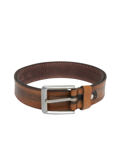 

SPYKAR Men Tan Solid Leather Belt