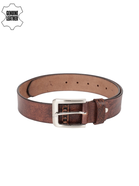 

SPYKAR Men Brown Textured Leather Belt
