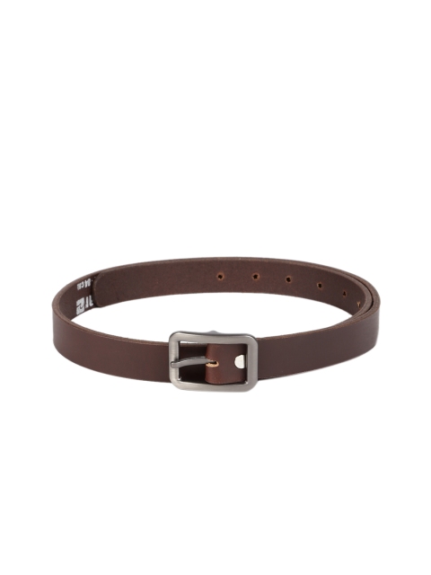 

SPYKAR Men Brown Solid Genuine Leather Belt