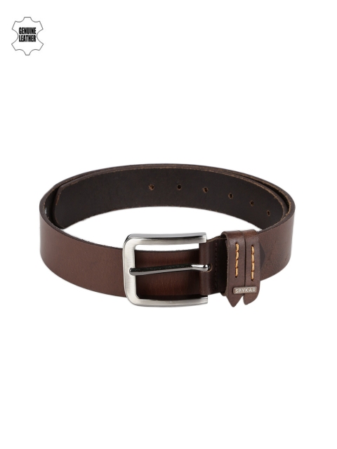 

SPYKAR Men Tan Brown Genuine Leather Belt