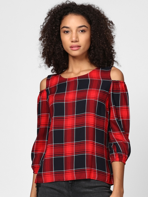 

Harpa Women Red & Blue Checked Top