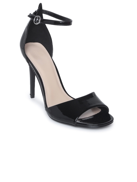 

FOREVER 21 Women Black Solid Stilletos