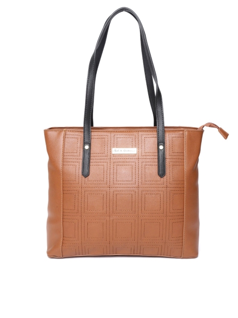 

Mast & Harbour Brown Self-Design Shoulder Bag