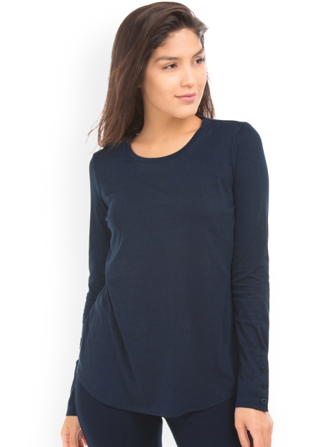 

Nautica Women Blue Solid Top