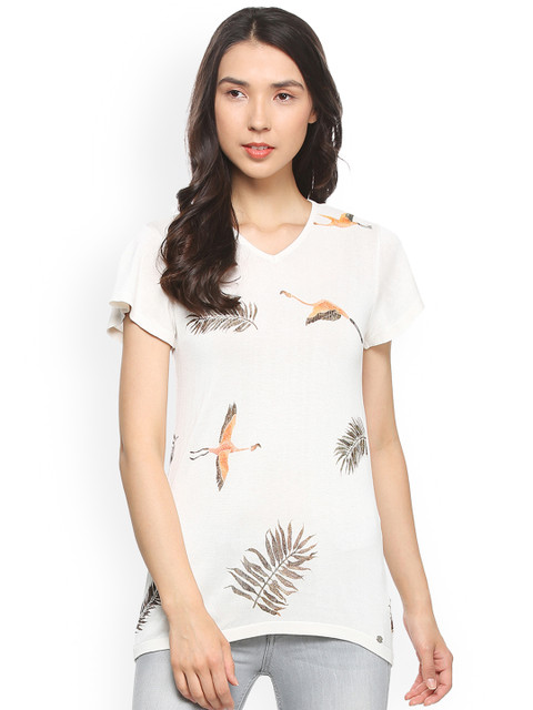 

Allen Solly Woman White Printed Top