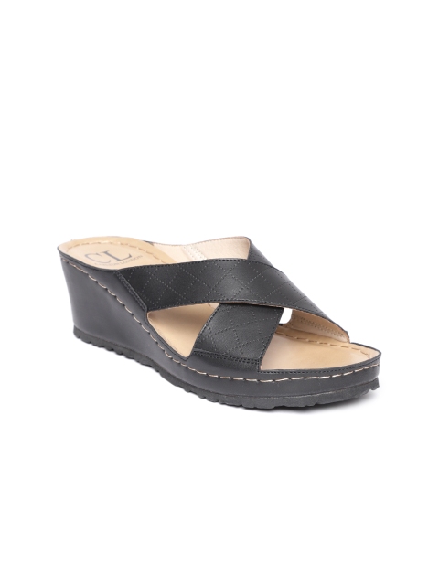 

Carlton London Women Black Solid Sandals