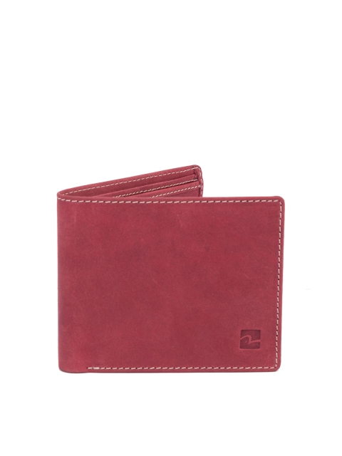 

SPYKAR Men Maroon Solid Two Fold Leather Wallet