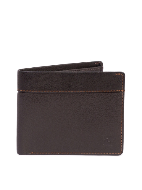 

SPYKAR Men Brown Solid Two Fold Leather Wallet