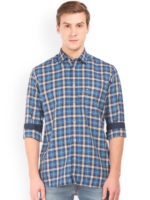 

Arrow Men Blue & White Regular Fit Checked Casual Shirt