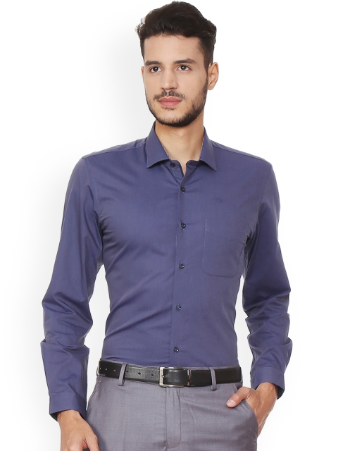 

Peter England Men Navy Blue Slim Fit Printed Casual Shirt