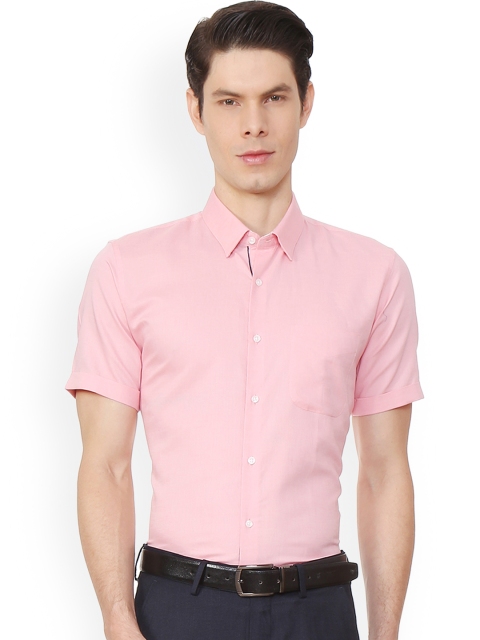 

Peter England Men Pink Slim Fit Printed Formal Shirt
