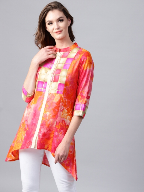 

Nayo Orange & Pink Printed Tunic