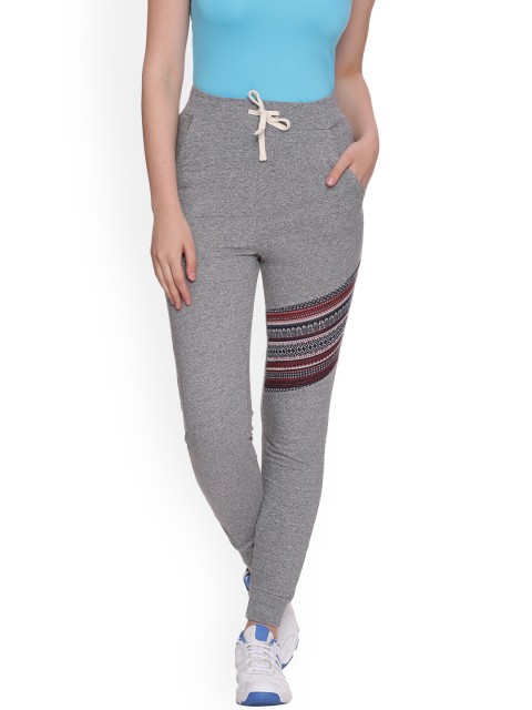 

Campus Sutra Women Grey Solid Joggers