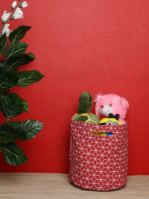 

S9home by Seasons Red Geometrical Printed Storage Bag