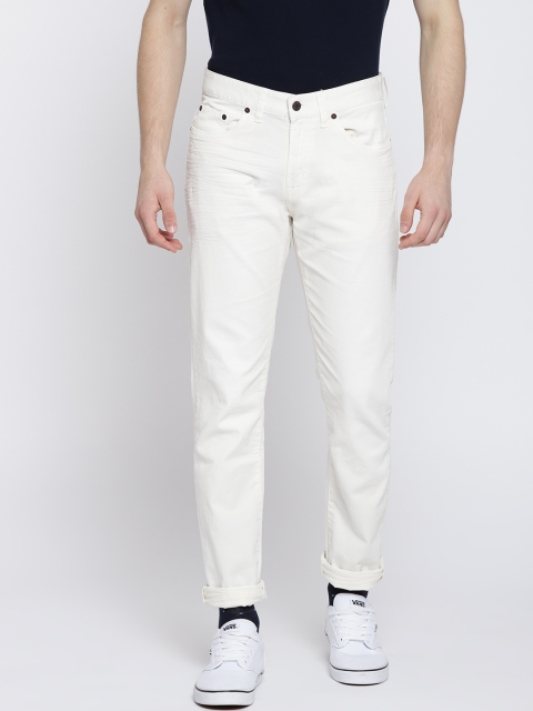 

Aeropostale Men Off-White Skinny Fit Mid-Rise Clean Look Stretchable Jeans