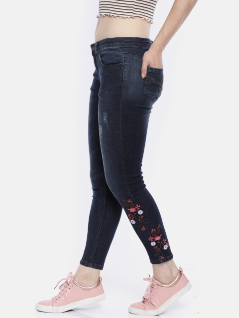 

Jealous 21 Women Blue Regular Fit Mid-Rise Low Distress Stretchable Jeans