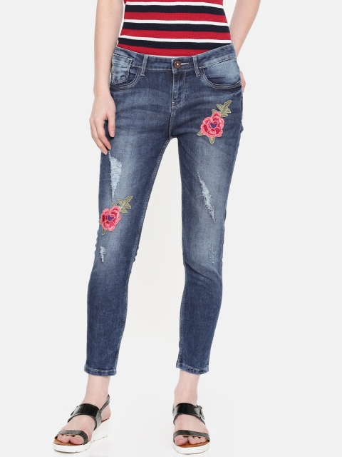 

Jealous 21 Women Blue Regular Fit Mid-Rise Mildly Distressed Stretchable Jeans