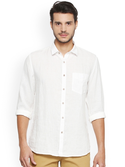 

Van Heusen Sport Men White Slim Fit Solid Casual Shirt