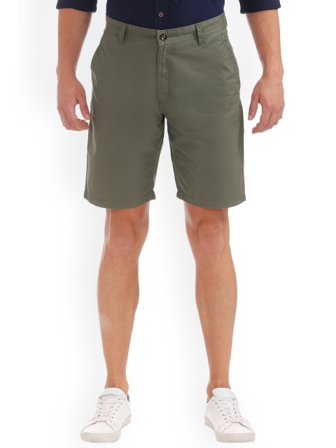 

Arrow Sport Men Olive Green Solid Regular Fit Regular Shorts