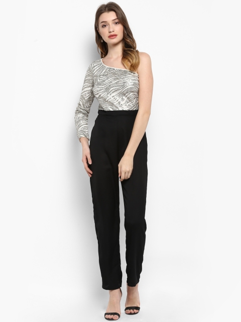 

Kazo Women Silver & Black Jumpsuit