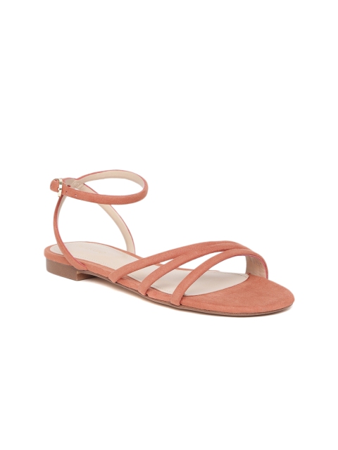 

MANGO Women Orange Solid Open Toe Flats