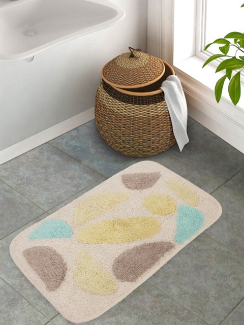 

S9home by Seasons Multicoloured Colourblocked Bath Mat, Multi
