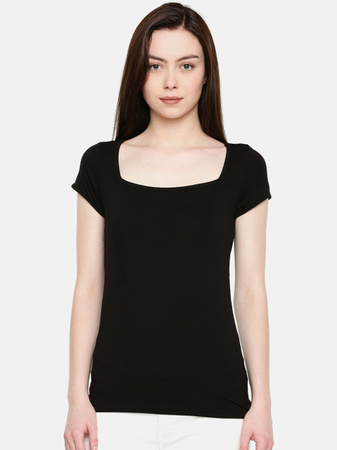 

CODE by Lifestyle Women Black Solid Top