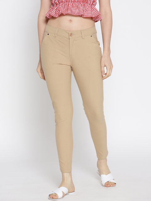 

JUMP USA Women Beige Regular Fit Solid Trousers