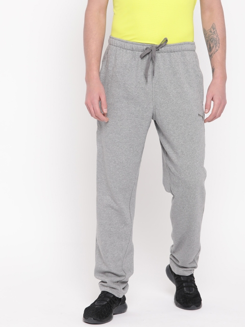 

Puma Men Grey Melange Solid Zippered Terry Track Pants