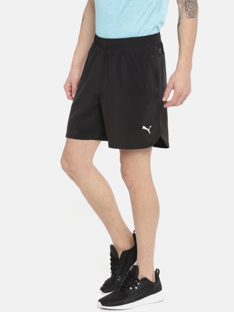 

Puma Men Black Solid Regular Fit Running Sports Shorts