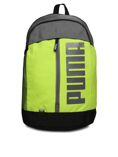 

Puma Unisex Lime Green Brand Logo Backpack