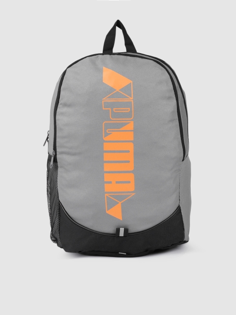 

Puma Unisex Steel Grey & Black Brand Logo Contrast Detail Pioneer Backpack