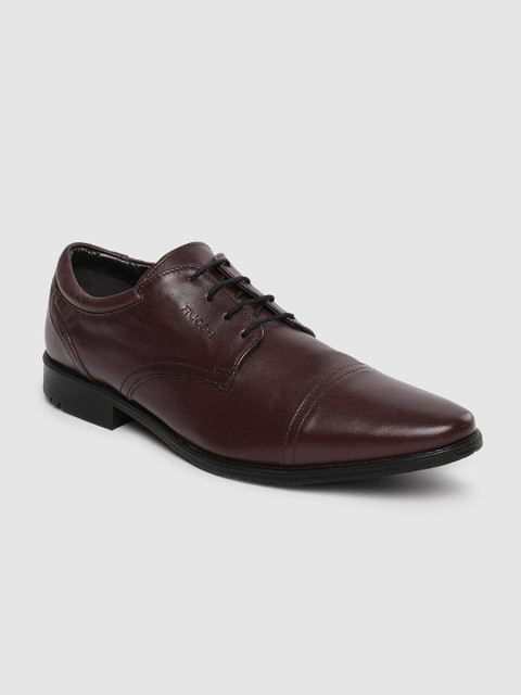 

Ruosh Men Coffee Brown Leather Formal Derbys