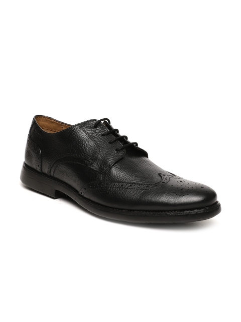 

Ruosh Men Black Leather Brogues