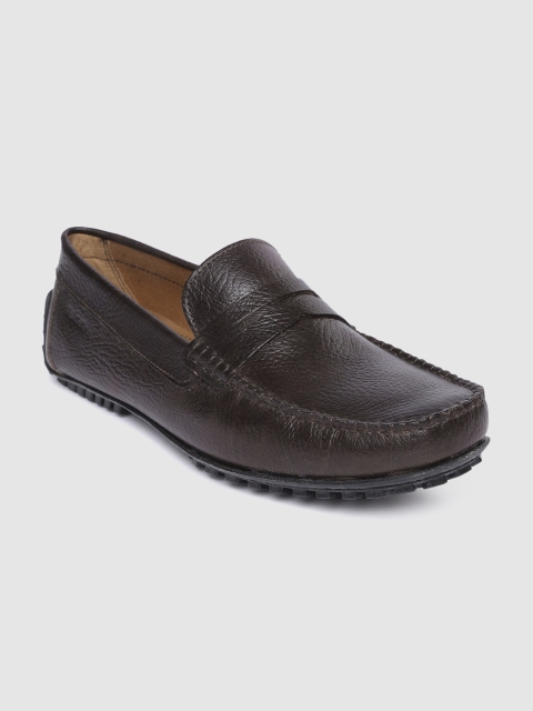 

Ruosh Men Brown Leather Driving Shoes