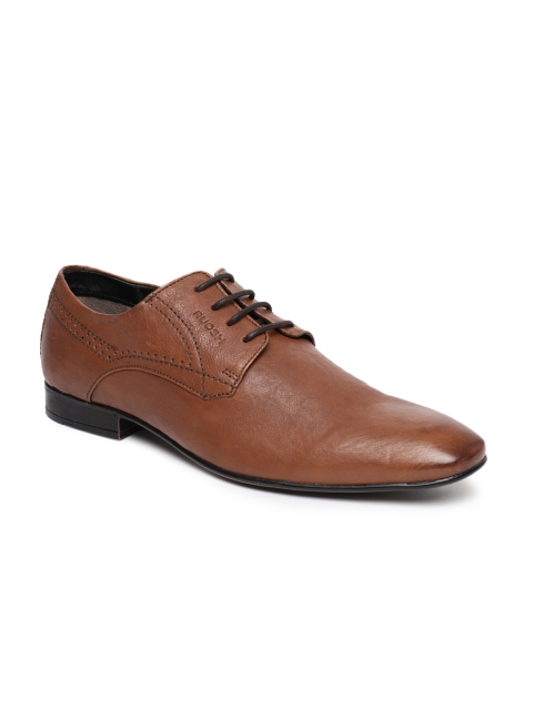 

Ruosh Men Tan Brown Dress Leather Semi-formal Derbys