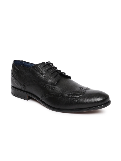 

Ruosh Men Black Dress Leather Semi-formal Brogues