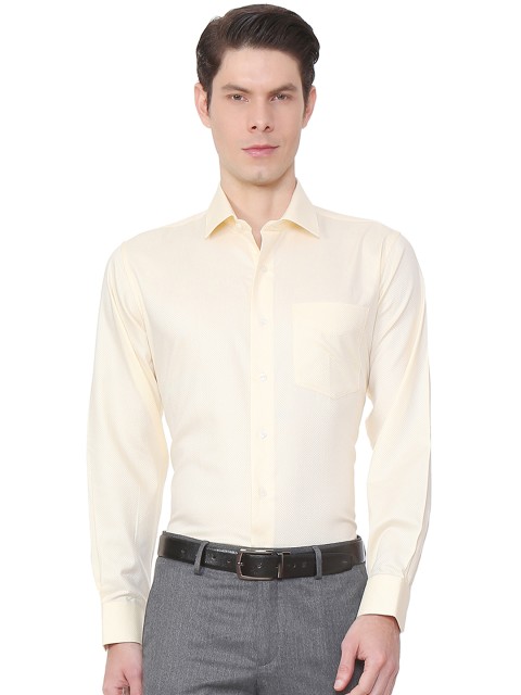 

Van Heusen Men Yellow Slim Fit Self Design Formal Shirt