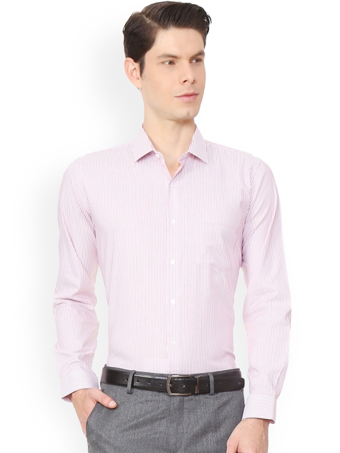 

Van Heusen Men Pink Slim Fit Striped Formal Shirt