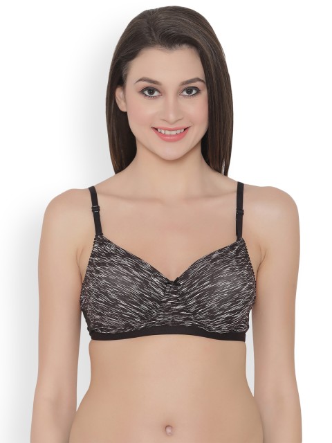 

Clovia Padded Non-Wired Printed Multiway T-Shirt Bra, Brown