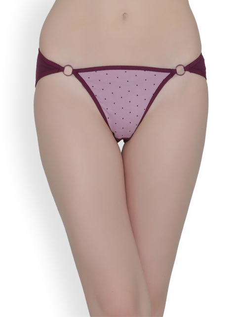 

Clovia Women Purple Printed Bikini Briefs PN2104Z12XL