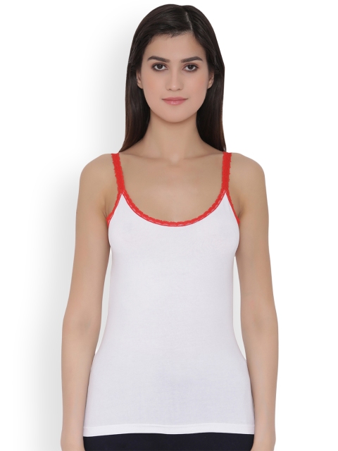 

Clovia Women White & Red Camisole CM0009A18S