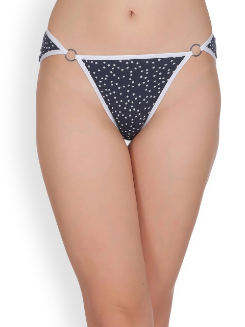 

Clovia Women Navy Blue Printed Bikini Briefs PN1963Z08XL
