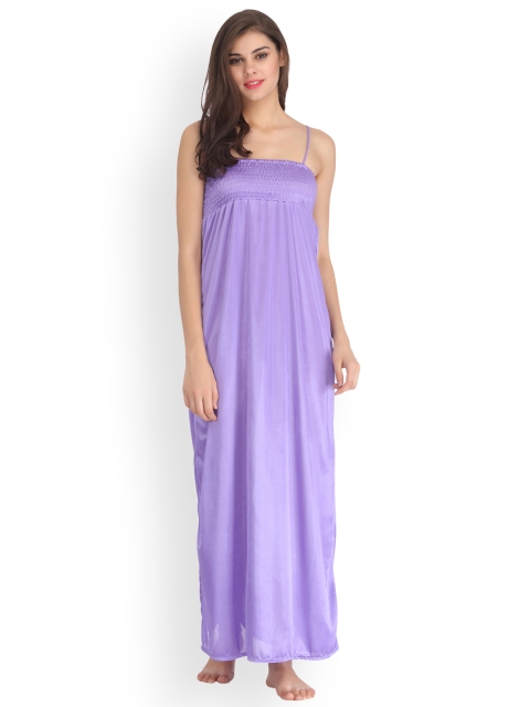

Clovia Purple Solid Nightdress NS0700Z12S