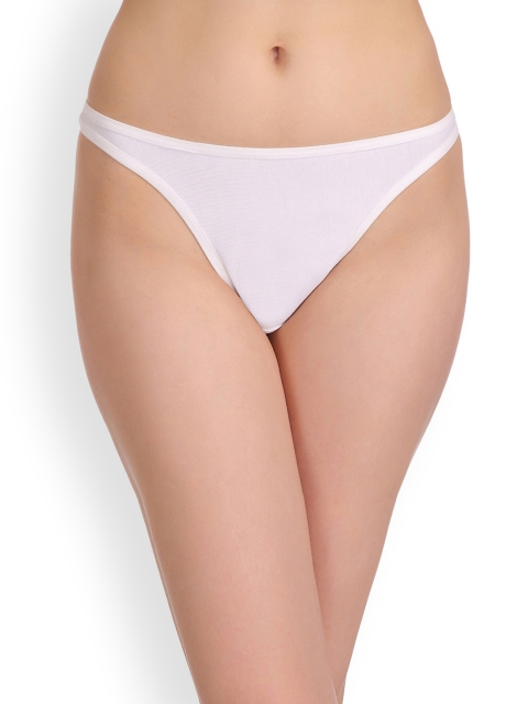 

Clovia Women White Solid Thongs PN2586P18XXL