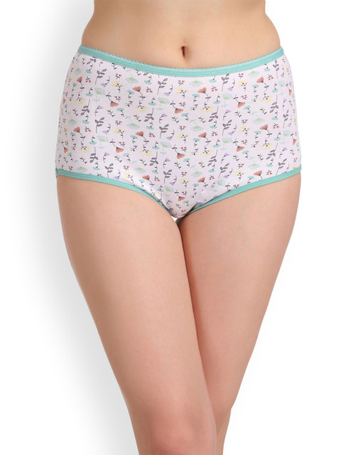 

Clovia Women White & Green Printed Hipster Briefs PN2590P18XL