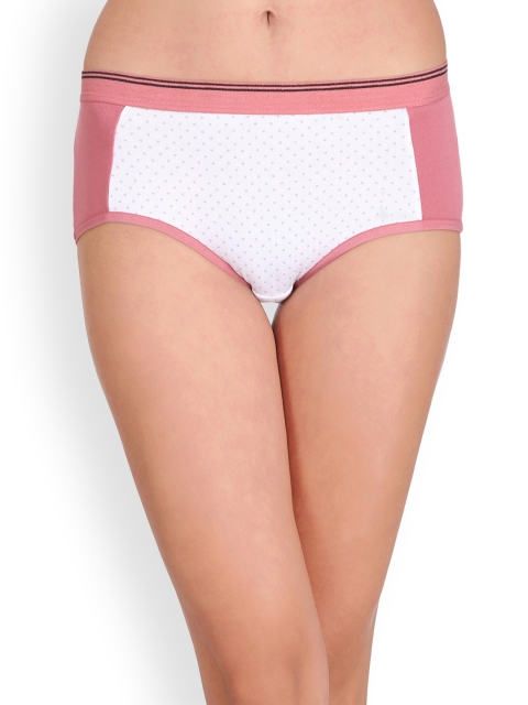 

Clovia Women White & Pink Printed Hipster Briefs PN1966Z18XXL