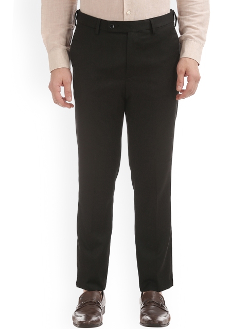 

Arrow Men Black Tapered Fit Solid Formal Trousers